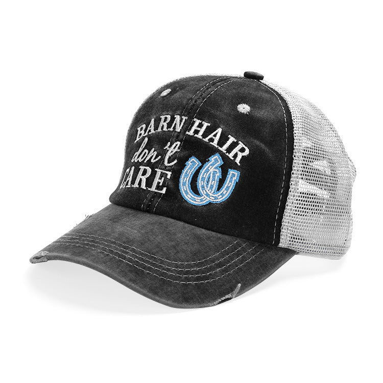 Wholesale Ponytail Embroidered Cotton Baseball Caps